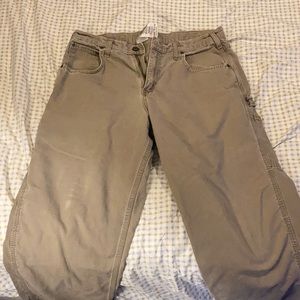 Loose fit Carhartt work pants.